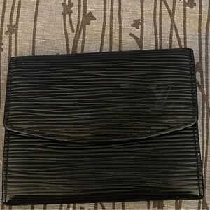LOUIS VUITTON Epi Leather Coin Purse Card Wallet Black⭐️Always Authentic⭐️